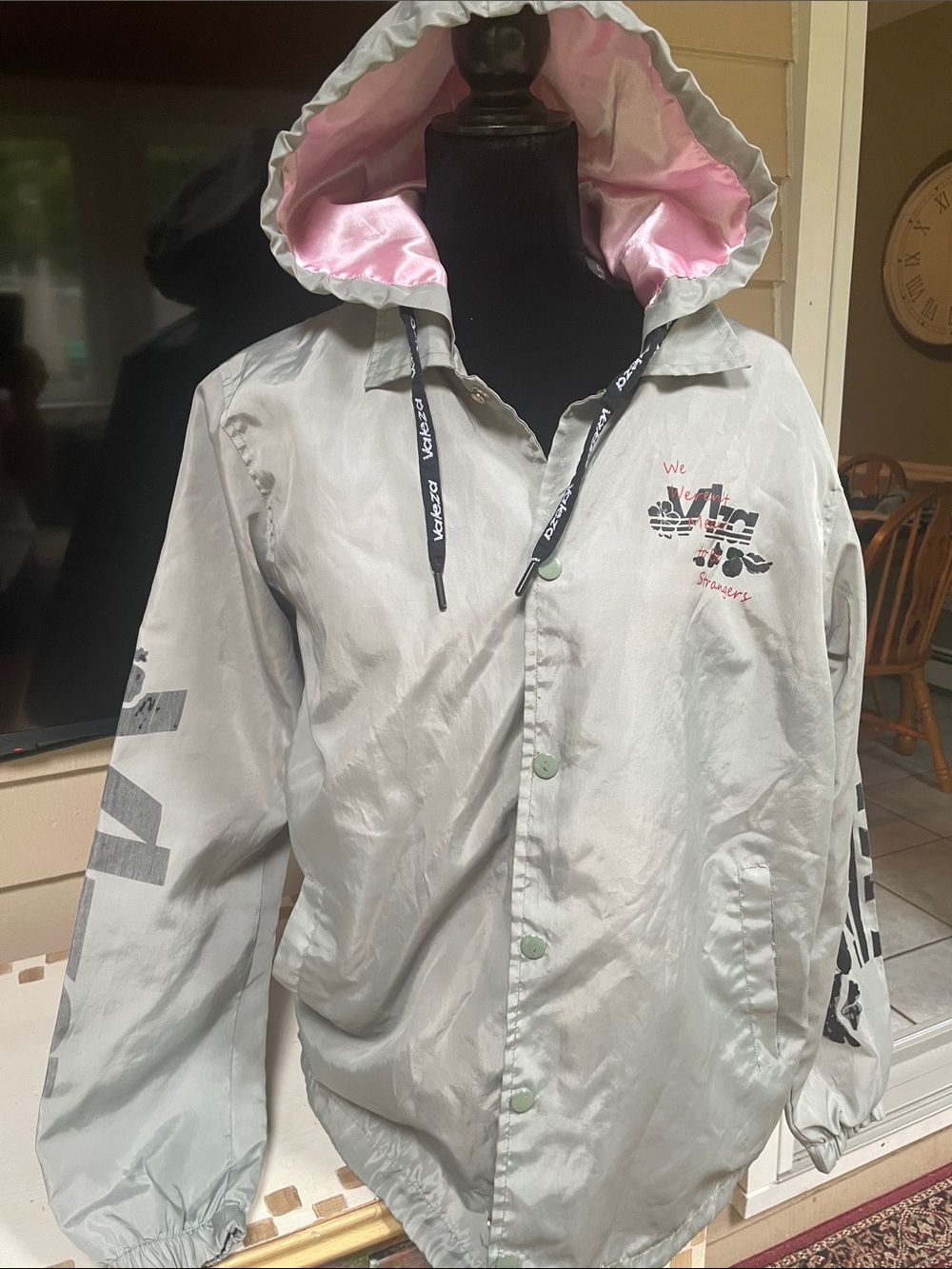 Valeza Stay Vibin’ Anime Streetwear Hooded Windbreaker